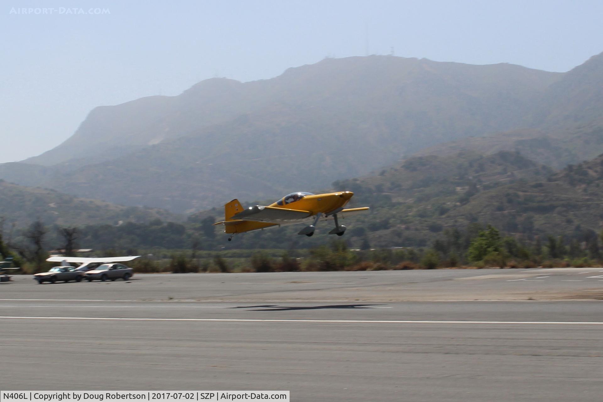 N406L, 2008 Vans RV-6 C/N 936, Provo PROVO 6, Lycoming O-320 160 Hp, Young Eagles flight, takeoff climb Rwy 22