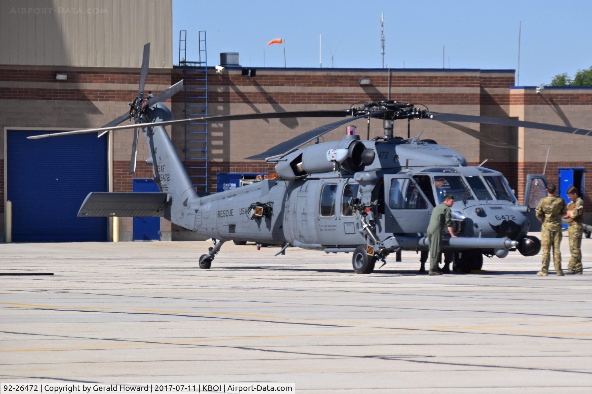 92-26472, 1992 Sikorsky HH-60G Pave Hawk C/N 70-2010, Parked on Idaho ANG ramp.  210th RQS, Alaska ANG.