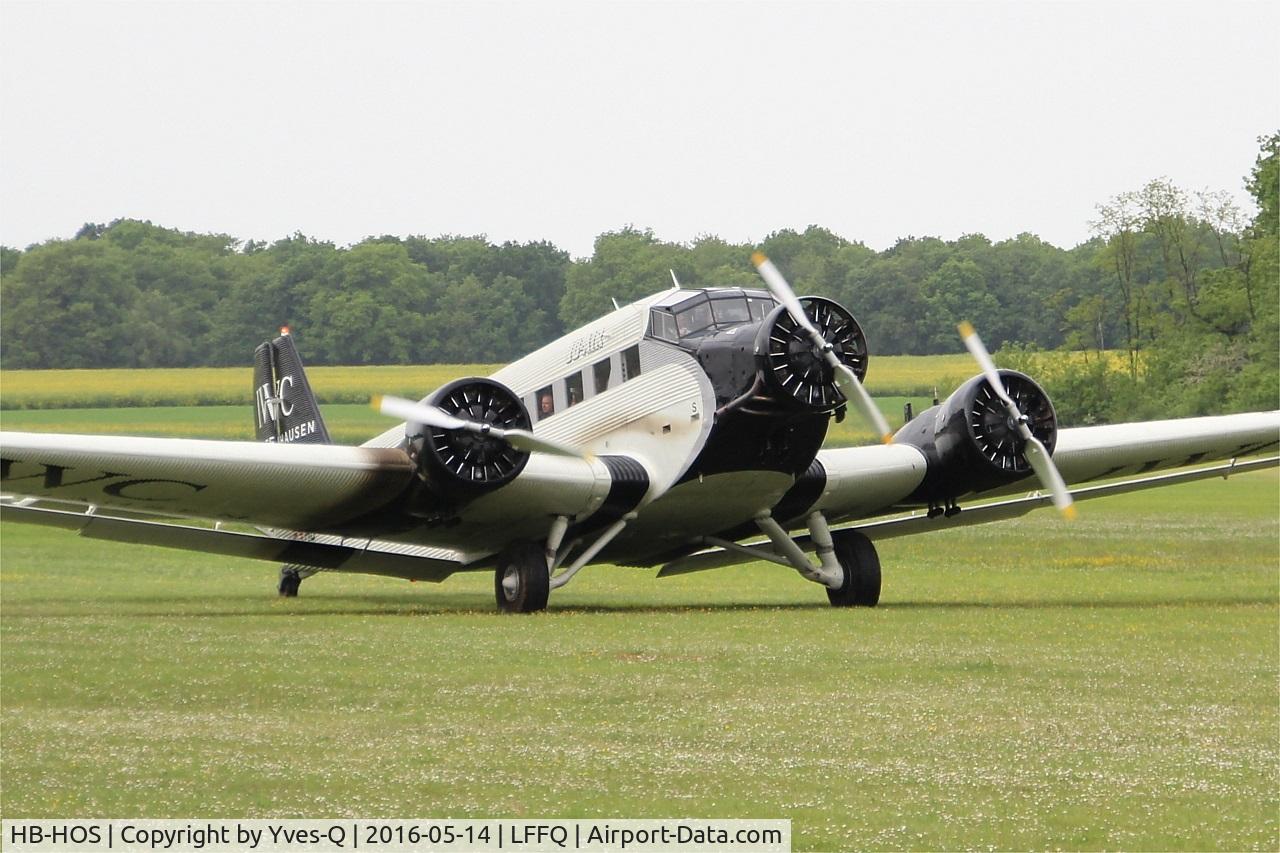 HB-HOS, 1939 Junkers Ju-52/3m g4e C/N 6580, Junkers Ju-52-3m g4e, Taxiing to parking area, La Ferté-Alais airfield (LFFQ) Air show 2016