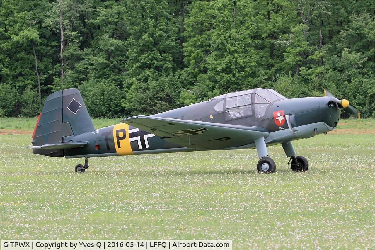 G-TPWX, 1966 Heliopolis Gomhouria Mk.6 (Bu-181) C/N 183, Heliopolis Gomhouria Mk.6 (Bu-181), Taxiing to parking area, La Ferté-Alais (LFFQ) air show 2016