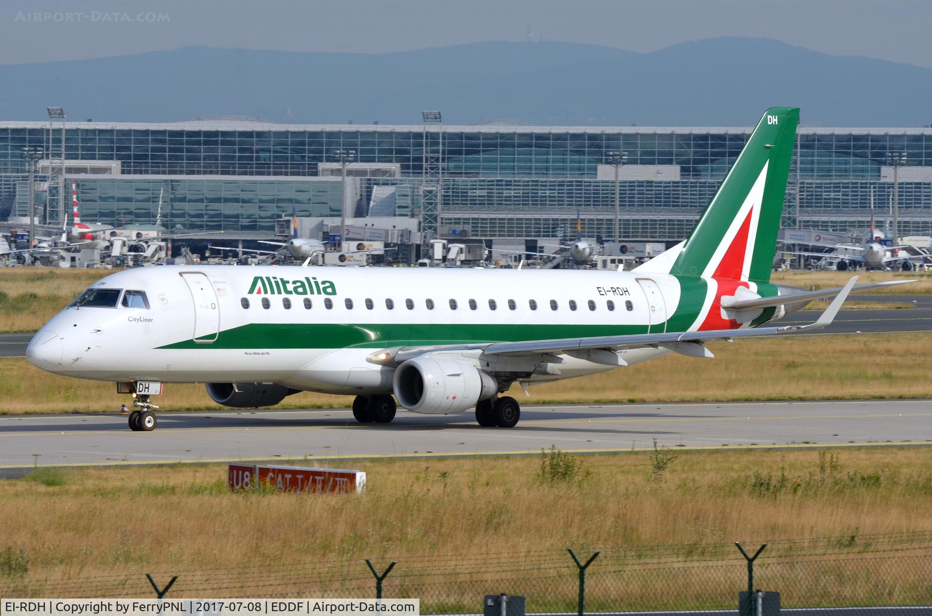 EI-RDH, 2012 Embraer 175LR (ERJ-170-200LR) C/N 17000339, Alitalia ERJ175 taxying for departure
