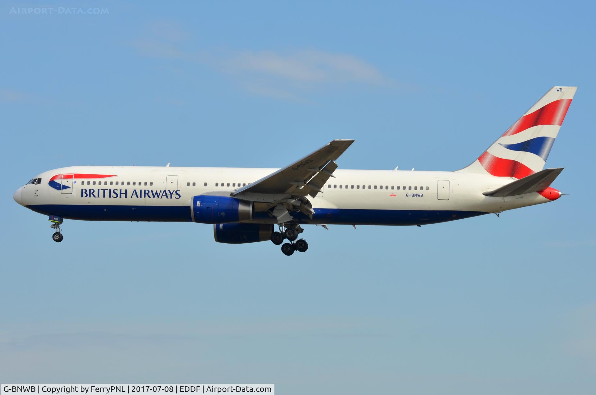 G-BNWB, 1989 Boeing 767-336 C/N 24334, BA B763 landing