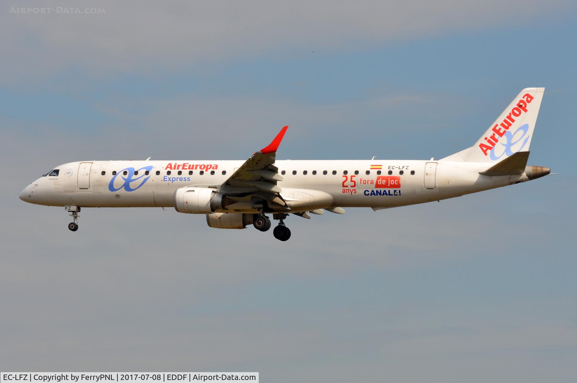 EC-LFZ, 2010 Embraer 195LR (ERJ-190-200LR) C/N 19000357, Air Europa ERJ195