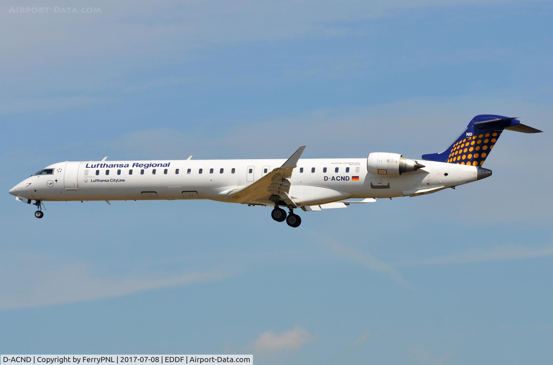 D-ACND, 2009 Bombardier CRJ-701 (CL-600-2C10) Regional Jet C/N 15238, Lufthansa Regional CL900