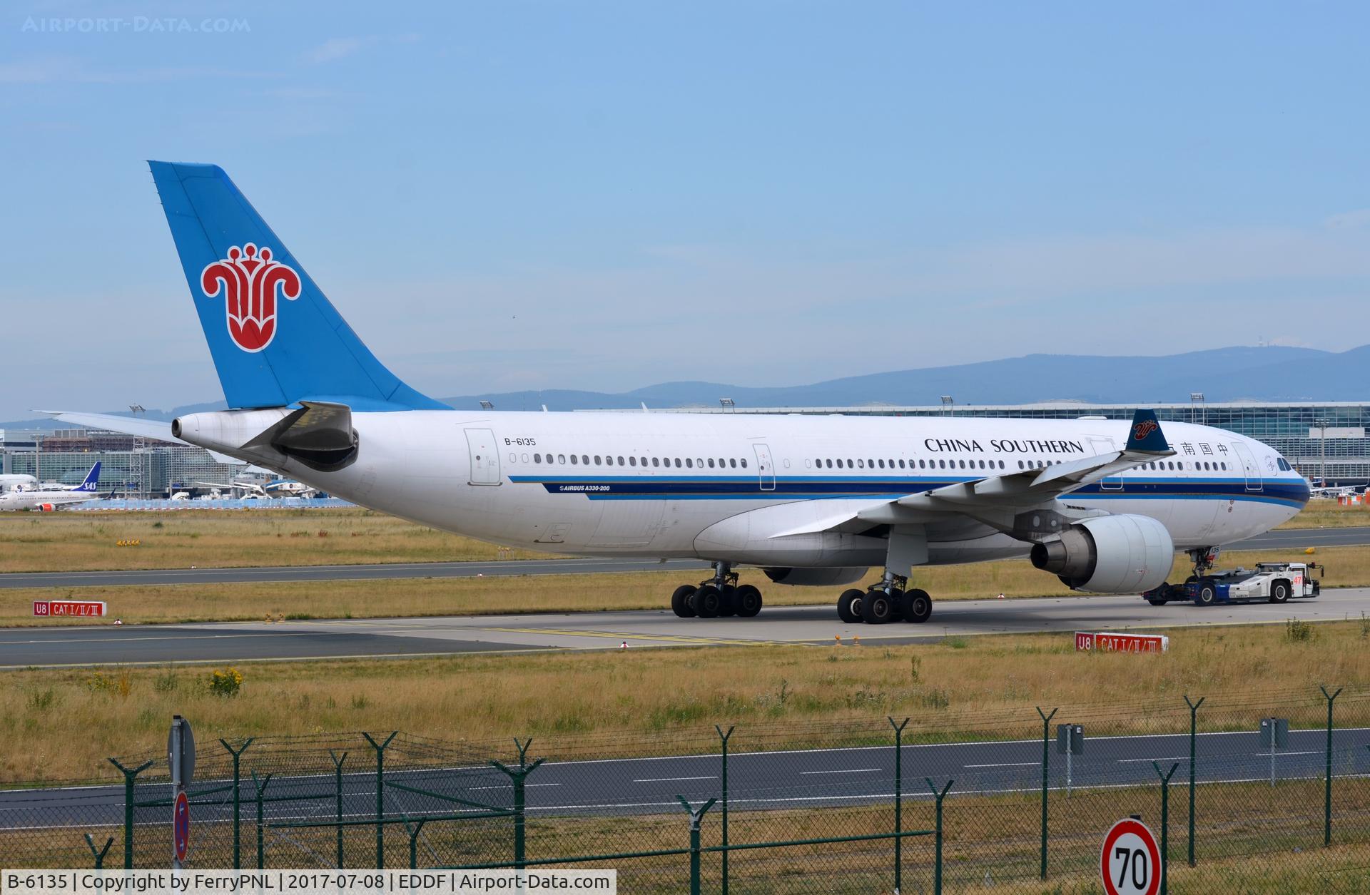 B-6135, 2010 Airbus A330-223 C/N 1096, China Suthern A332 under tow
