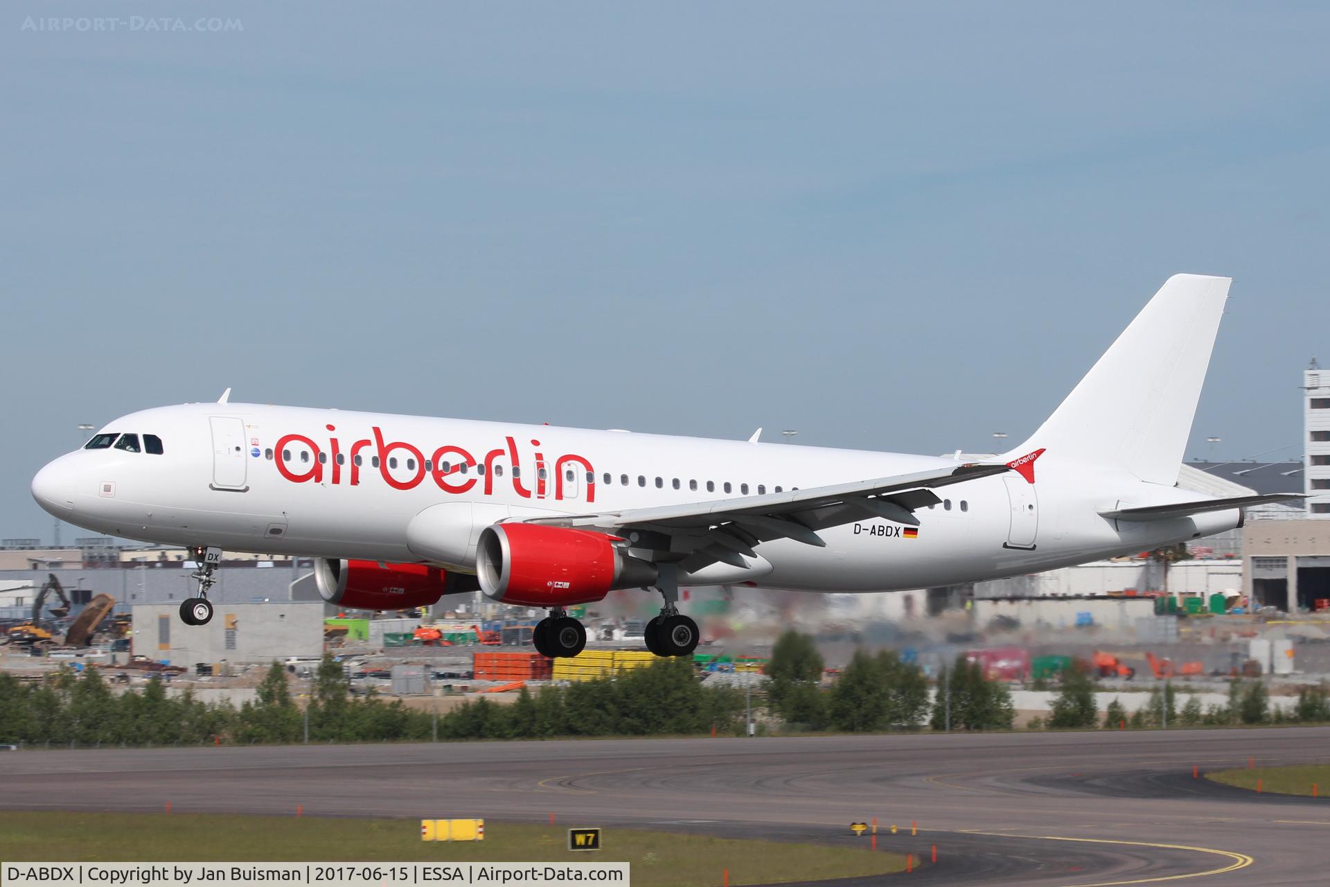 D-ABDX, 2009 Airbus A320-214 C/N 3995, Air Berlin, not full livery after lease