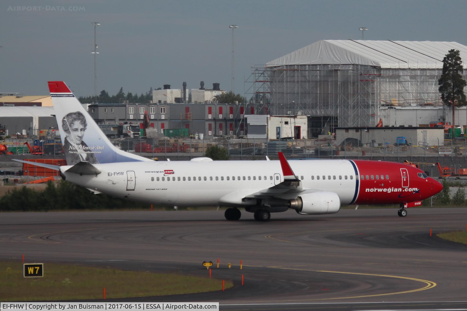 EI-FHW, 2011 Boeing 737-8JP C/N 39007, Norwegian