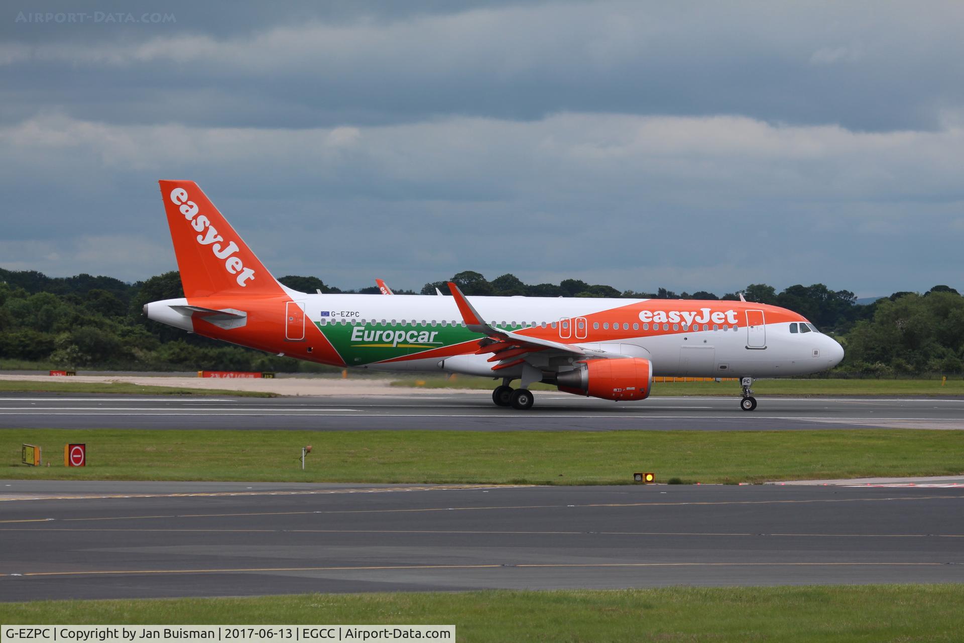 G-EZPC, 2015 Airbus A320-214 C/N 6981, Easyjet, advertising Europcar