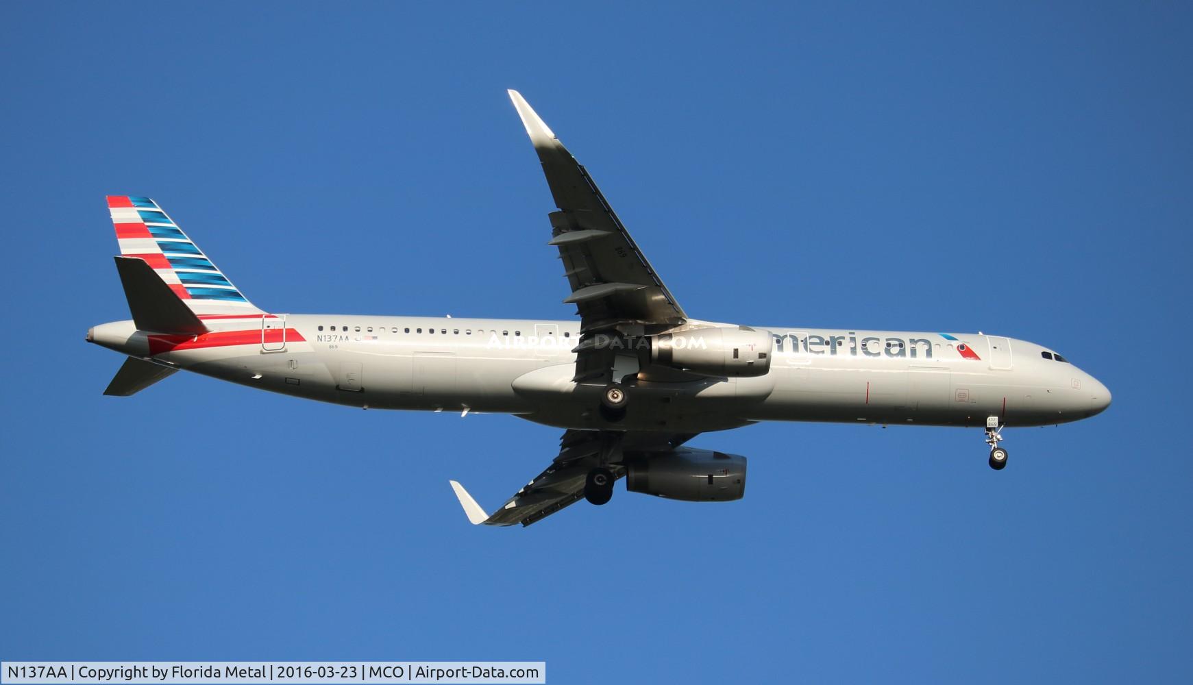N137AA, 2015 Airbus A321-231 C/N 6647, American