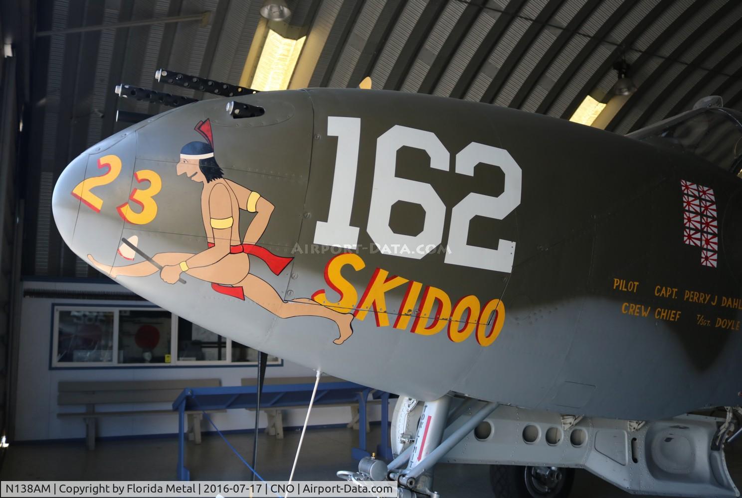 N138AM, 1943 Lockheed P-38J Lightning C/N 44-23314, 23 Skidoo