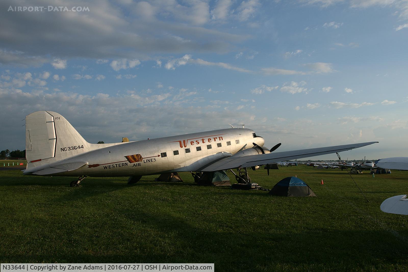 N33644, 1941 Douglas DC-3A-197E C/N 4123, At the 2016 EAA AirVenture - Oshkosh, Wisconsin