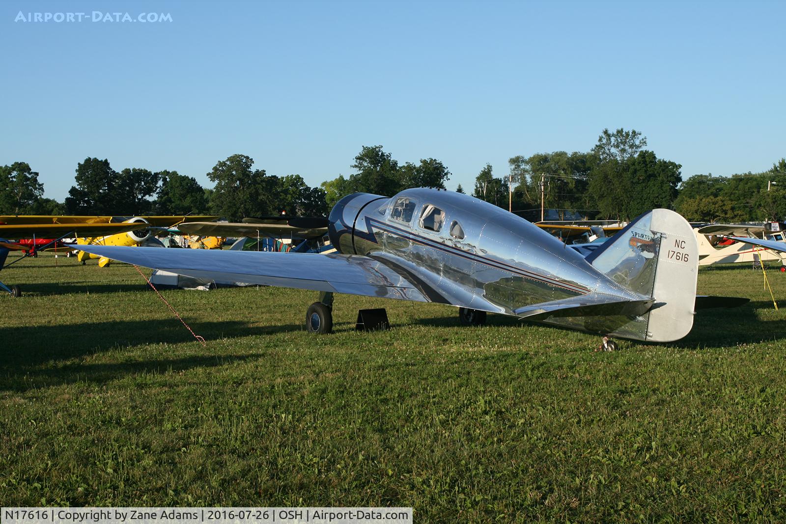 N17616, 1938 Spartan 7W Executive C/N 15, At the 2016 EAA AirVenture - Oshkosh, Wisconsin