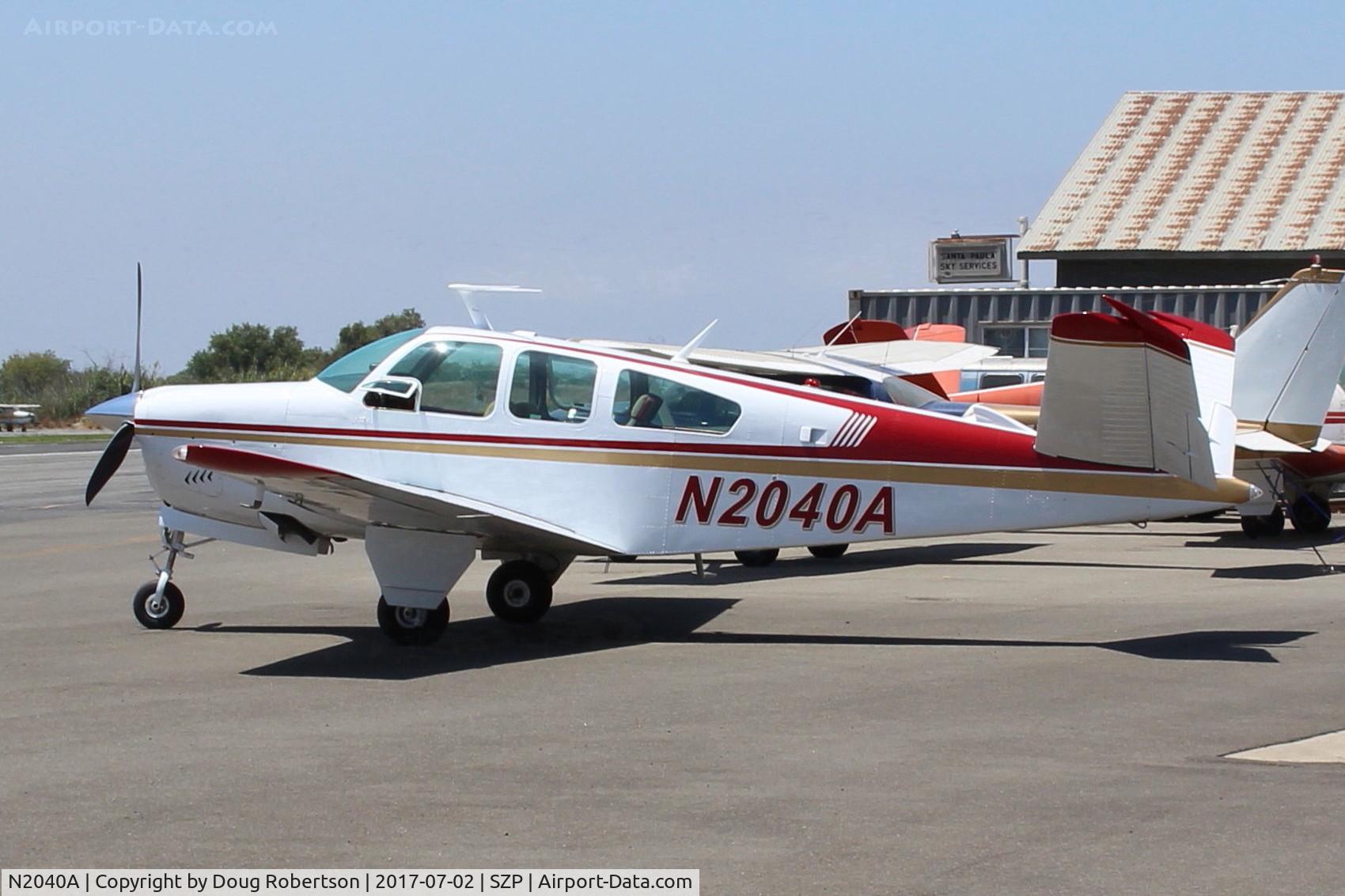 N2040A, 1969 Beech V35A Bonanza C/N D-9024, 1969 Beech V35A BONANZA, Continental IO-520 285 Hp