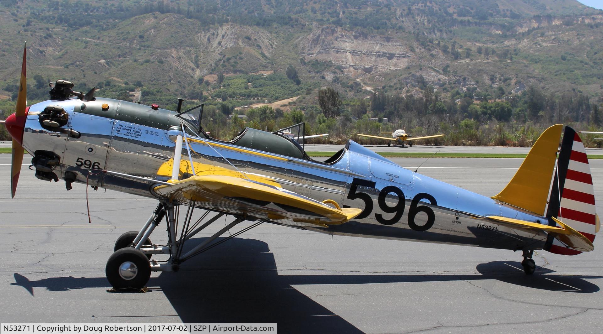 N53271, 1941 Ryan Aeronautical ST3KR C/N 1625, Ryan Aeronautical ST-3KR as PT-22, Kinner R5-540-1 160 Hp 5 cylinder radial