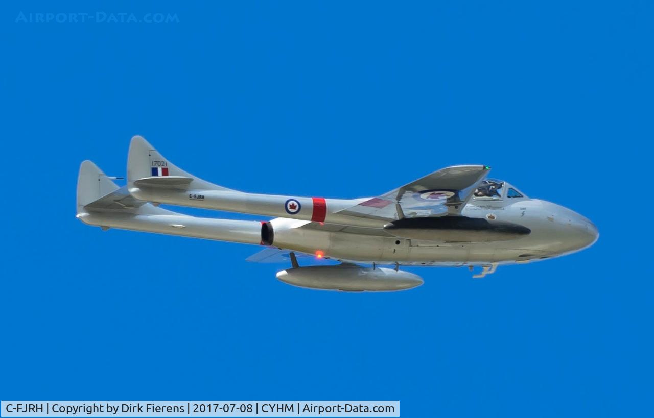 C-FJRH, 1958 De Havilland DH-115 Vampire C/N 973, Leaving and heading for Waterloo
