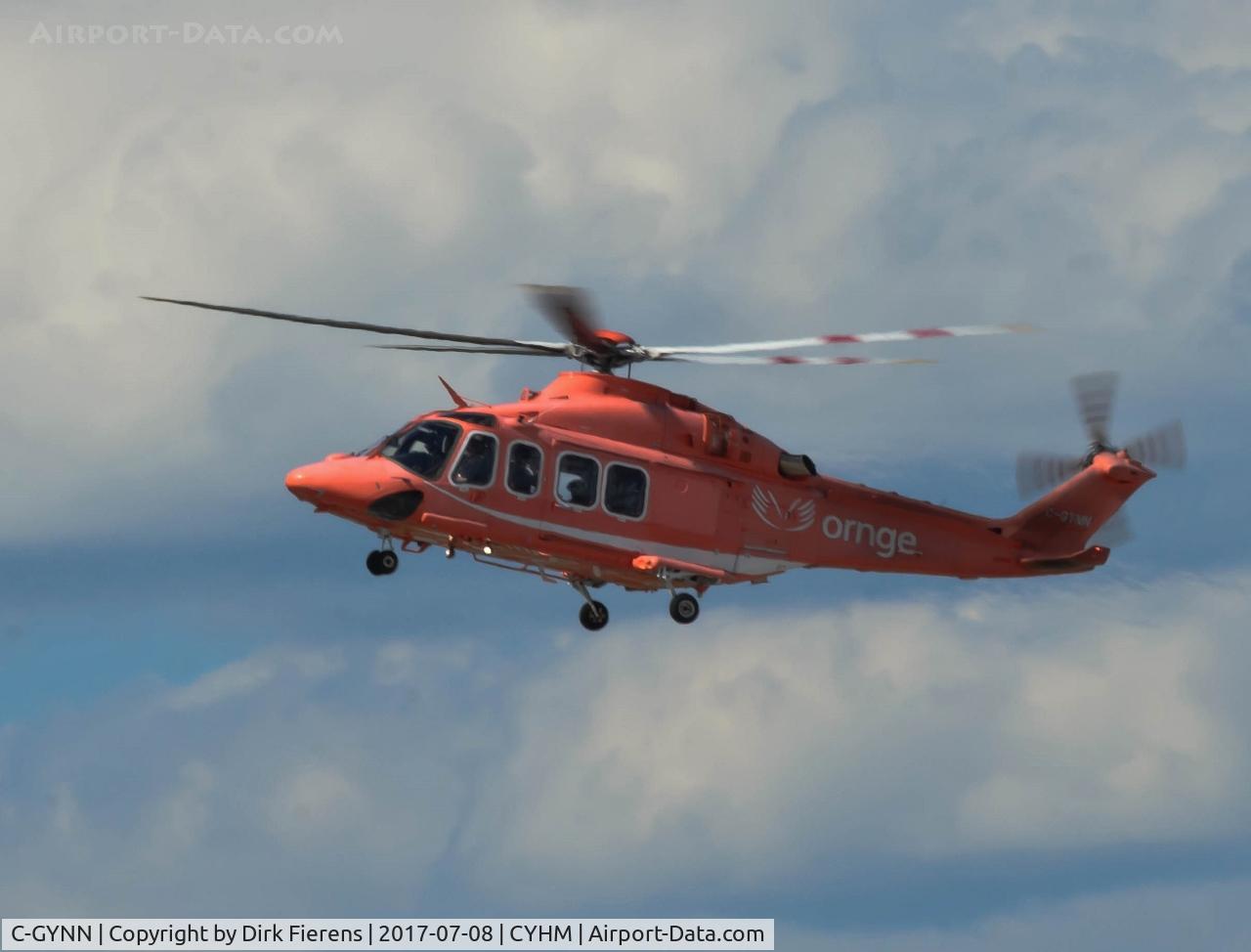 C-GYNN, 2010 AgustaWestland AW-139 C/N 41247, An emergency flight approaching the airport.