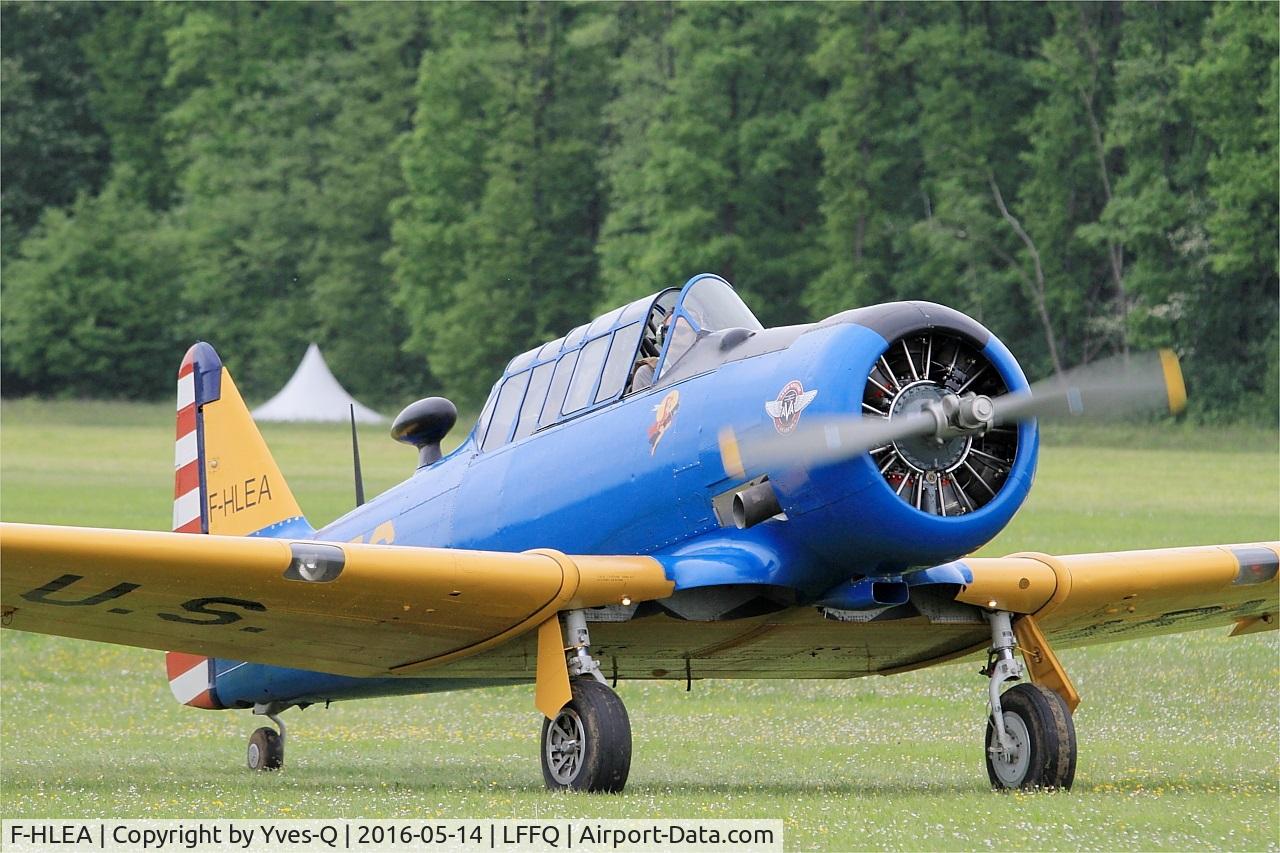 F-HLEA, North American T-6G Texan C/N 168-160, North American T-6G Texan, Taxiing to parking area, La Ferté-Alais airfield (LFFQ) Air show 2016