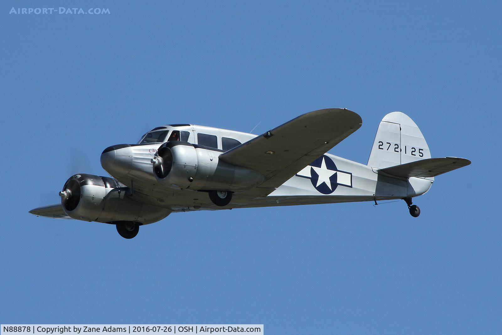 N88878, 1943 Cessna UC-78C (T-50) Bobcat C/N 4121, At the 2016 EAA AirVenture - Oshkosh, Wisconsin