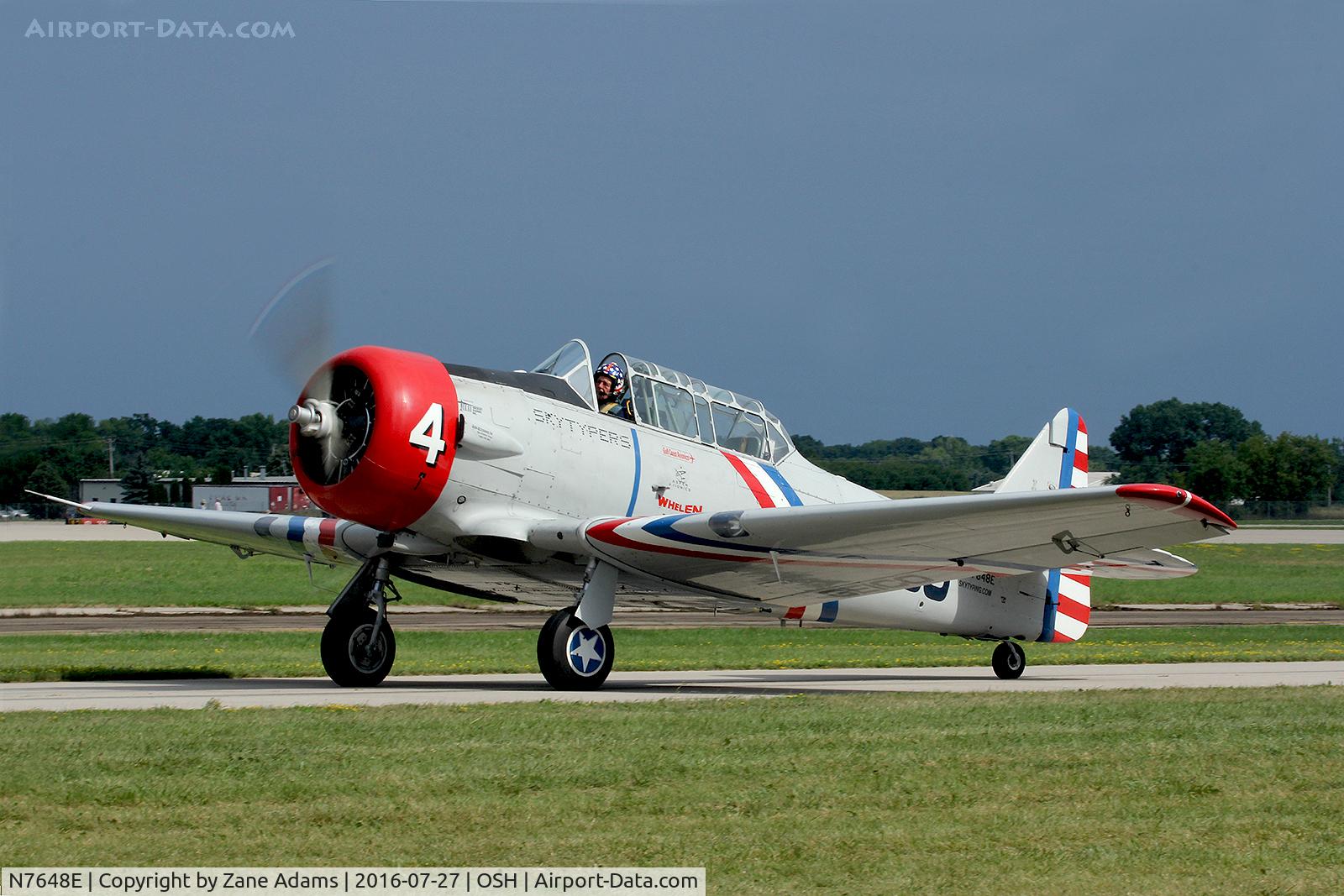 N7648E, 1942 North American SNJ-3 Texan C/N 78-6987, At the 2016 EAA AirVenture - Oshkosh, Wisconsin