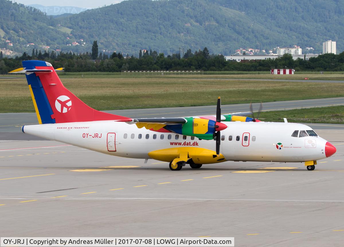 OY-JRJ, 1987 ATR 42-320 C/N 036, Arriving from Billund.