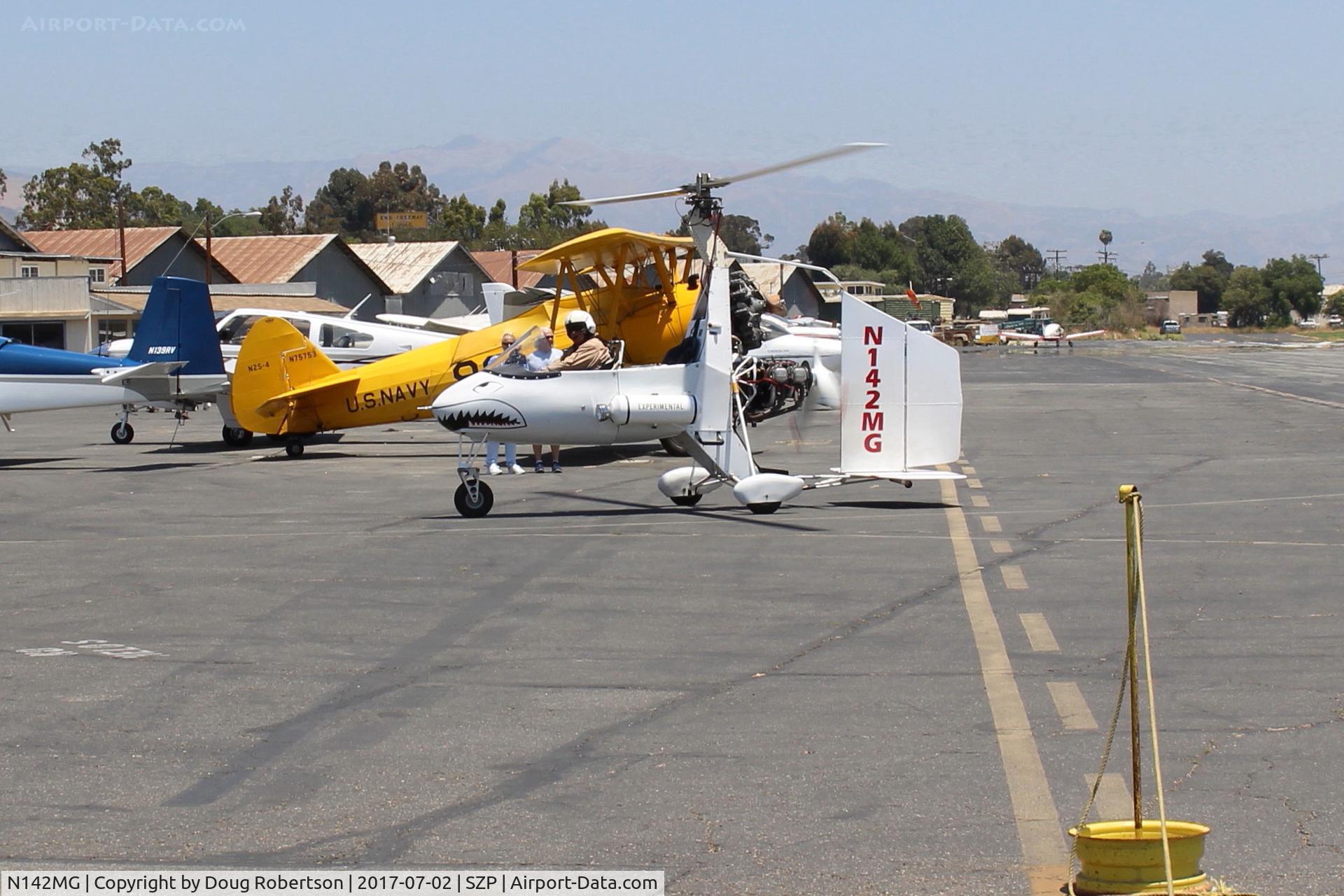 N142MG, 1999 Givans Mark E Predator C/N 1, 1999 Givans PREDATOR Mk 1 powered autogyro, Lycoming O-320-B1A 160 Hp pusher upgrade, Experimental class one-off autogyro, tandem seats, taxi