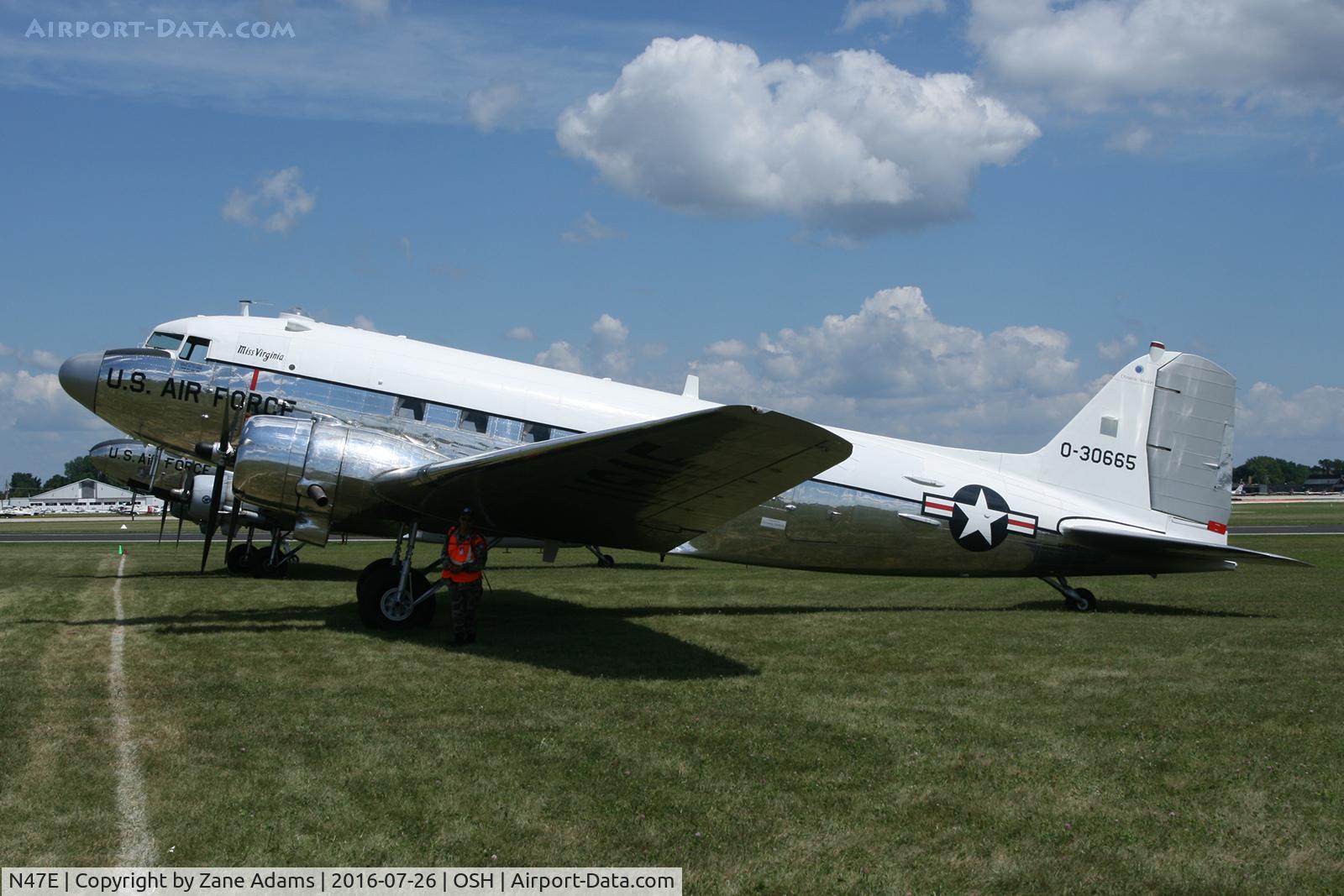 N47E, 1943 Douglas DC-3C (C-47A-60-DL) C/N 13816, At the 2016 EAA AirVenture - Oshkosh, Wisconsin