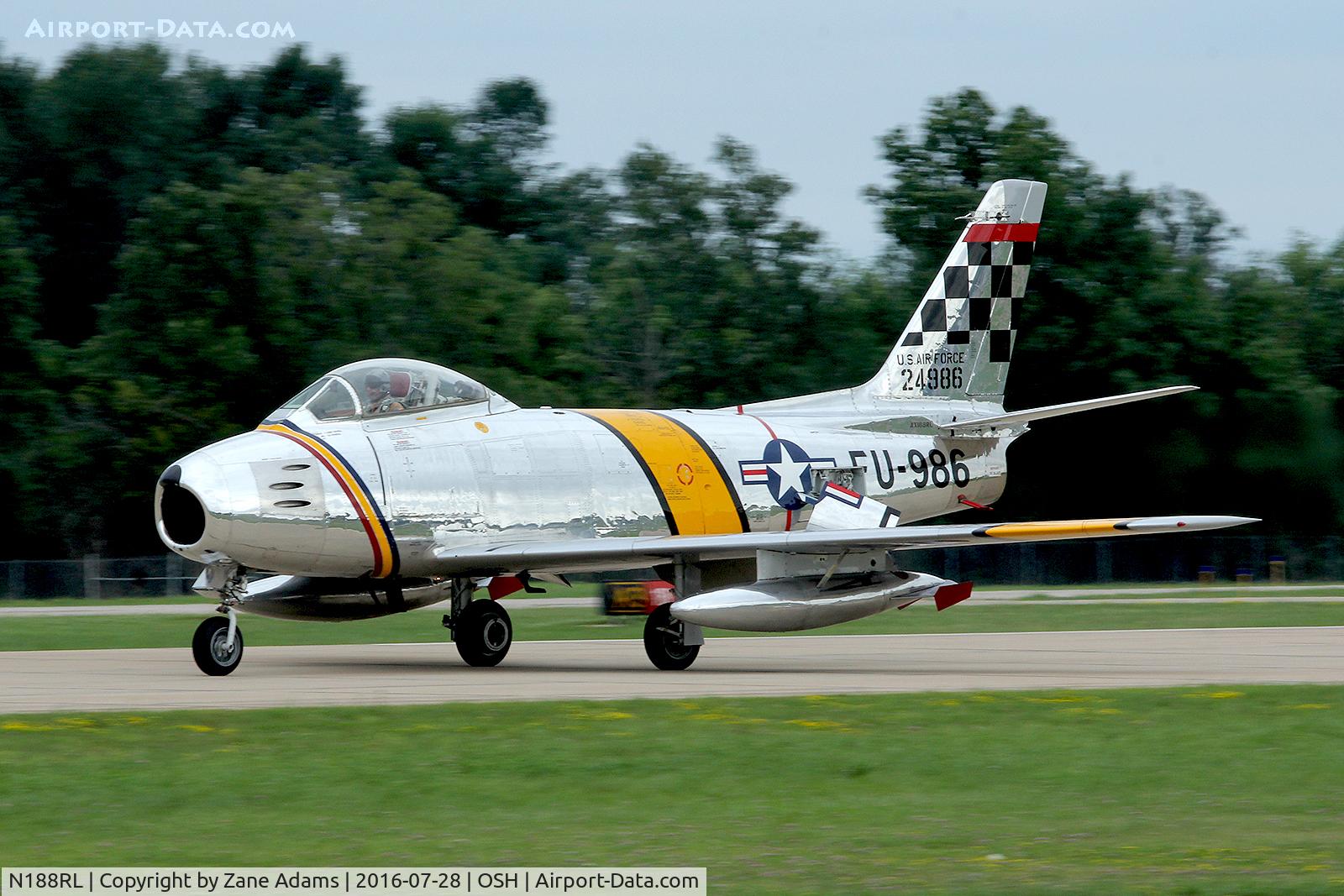 N188RL, 1952 North American F-86F Sabre C/N 191-682, At the 2016 EAA AirVenture - Oshkosh, Wisconsin