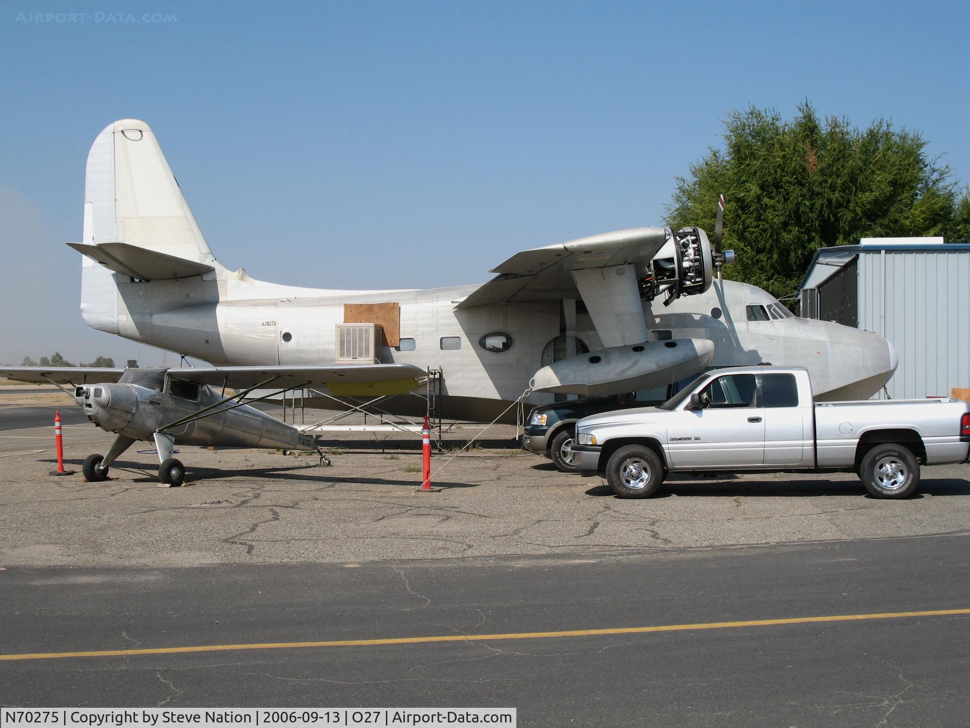 N70275, 1954 Grumman HU-16C (UF-1) Albatross Albatross C/N 406, 1954 Grumman HU-16C Albatross (BuAer 137933) undergoing restoration and return to flying condition @ Oakdale, CA (now N1955G with Stargazer Aero, Heathsville, VA)