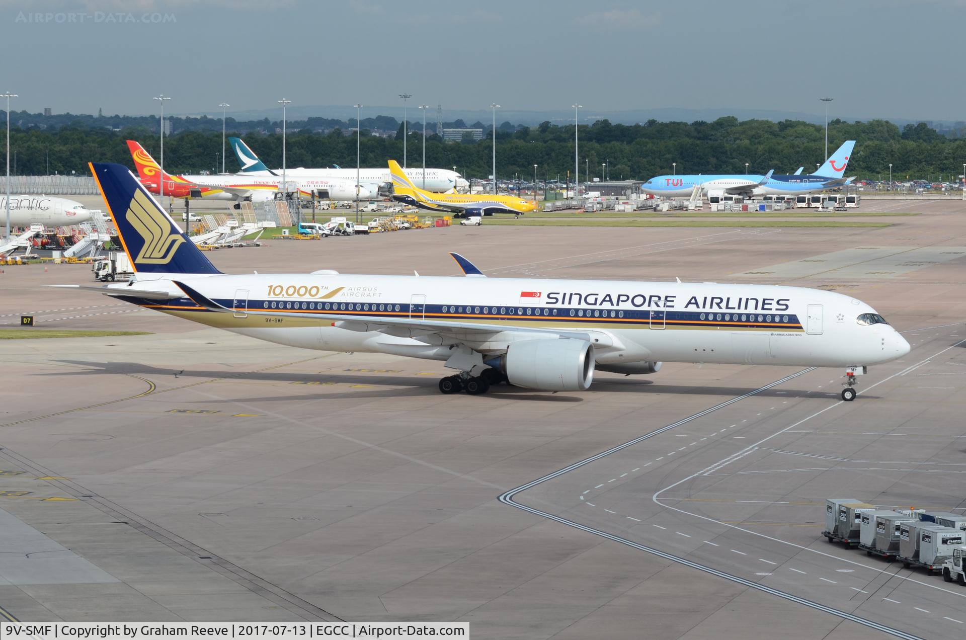 9V-SMF, 2016 Airbus A350-941 C/N 054, Just landed at Manchester with 