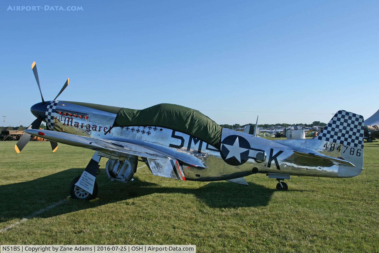 N51BS, 1958 North American P-51D Mustang C/N 44-73822, At the 2016 EAA AirVenture - Oshkosh, Wisconsin
