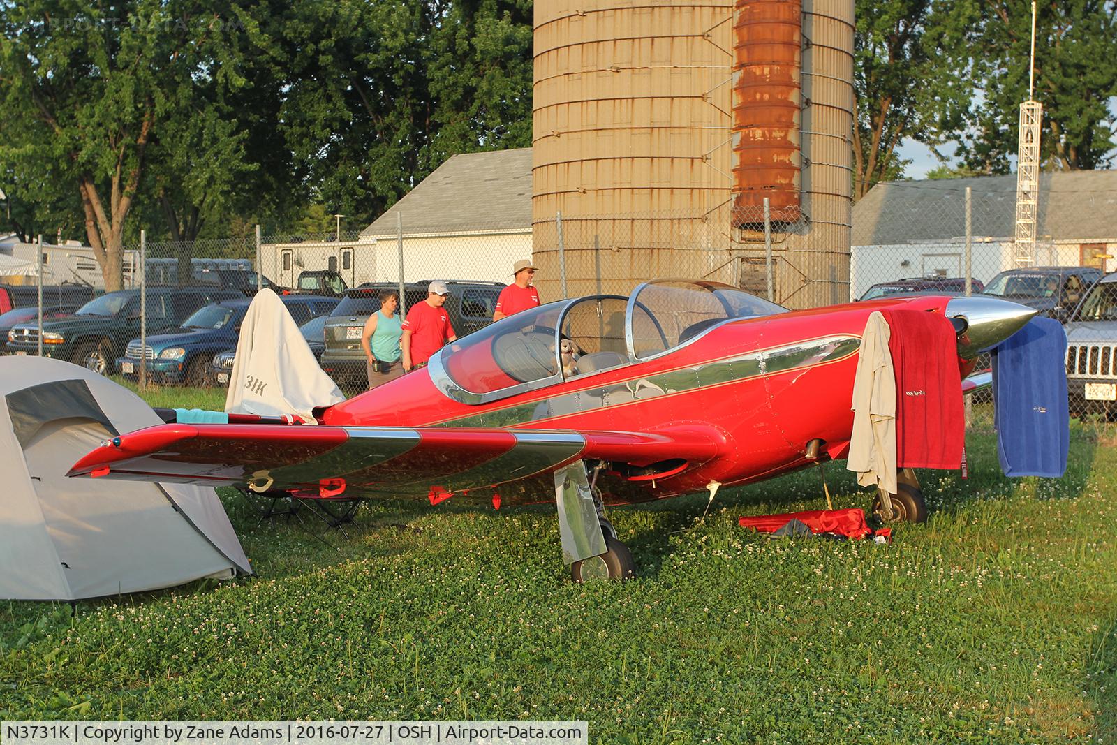 N3731K, 1946 Globe GC-1B Swift C/N 1424, At the 2016 EAA AirVenture - Oshkosh, Wisconsin