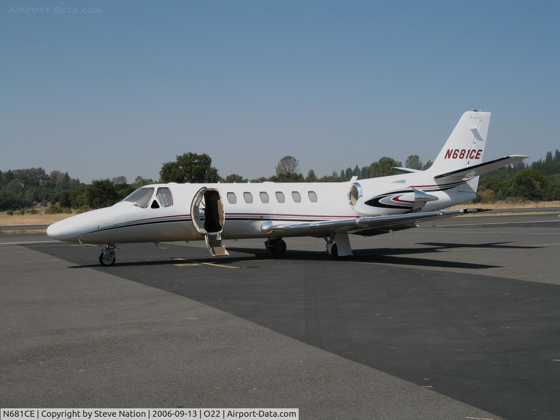 N681CE, 2004 Cessna 560 Citation Encore C/N 560-0681, Sierra Pacific Industries (Redding, CA) 2004 Cessna 560 Encore on visitor's ramp @ Columbia, CA