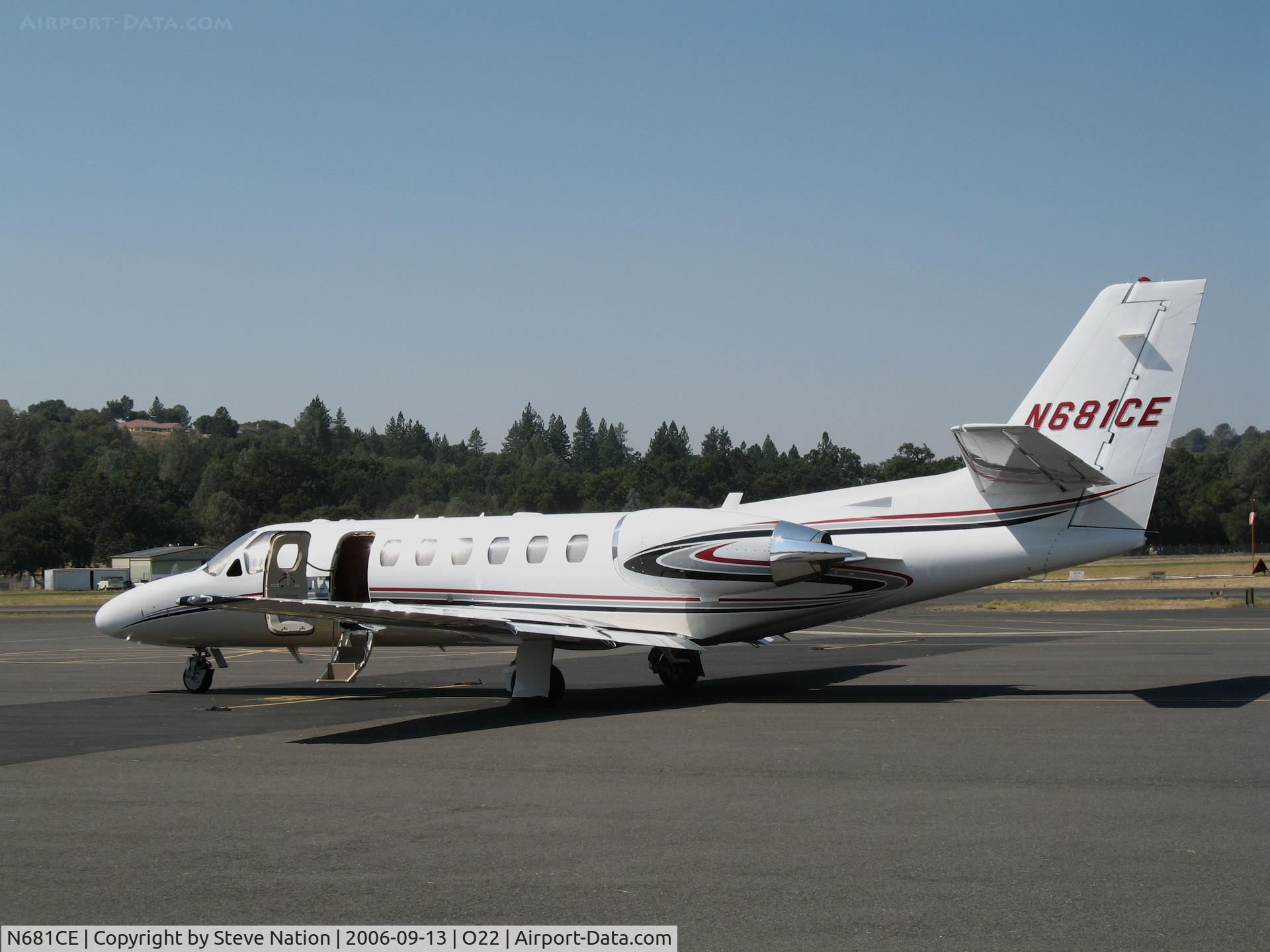 N681CE, 2004 Cessna 560 Citation Encore C/N 560-0681, Sierra Pacific Industries (Redding, CA) 2004 Cessna 560 Encore on visitor's ramp @ Columbia, CA