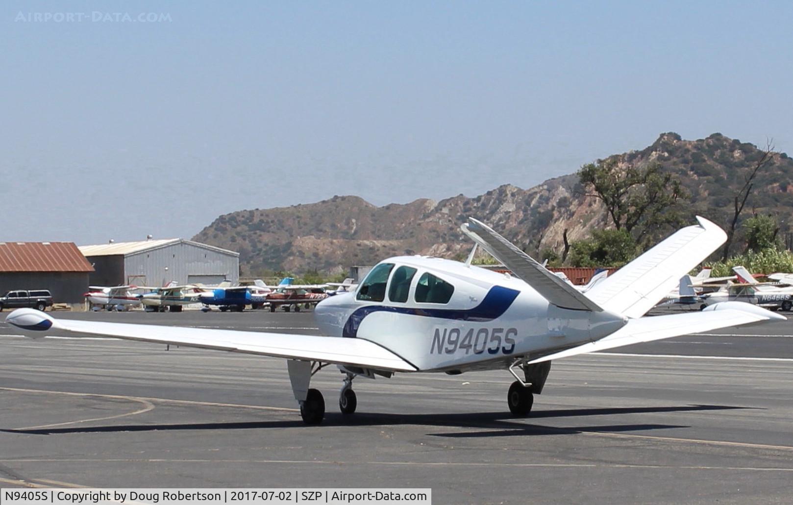 N9405S, 1965 Beech V35 Bonanza C/N D-8010, 1965 Beech V35 BONANZA, Coontinental IO-520-B 285 Hp, taxi to Rwy 22