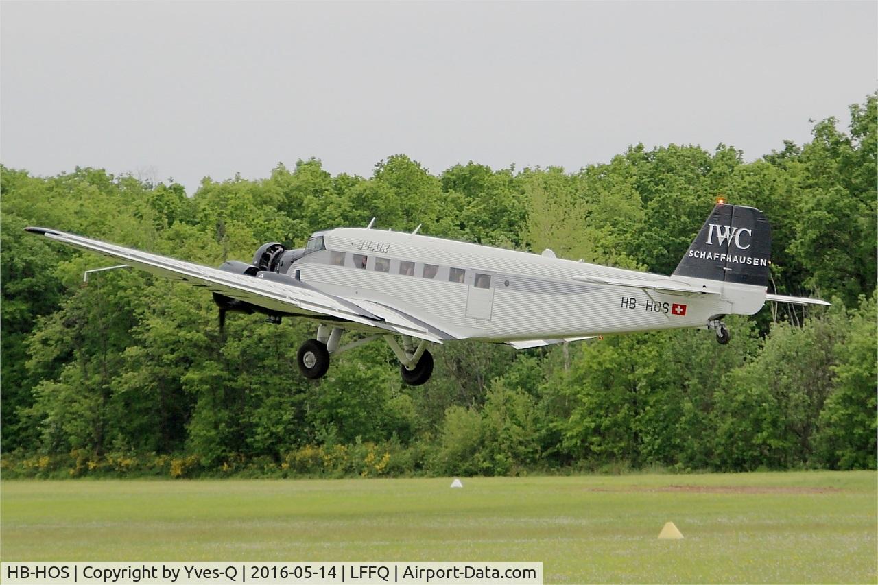 HB-HOS, 1939 Junkers Ju-52/3m g4e C/N 6580, Junkers Ju-52-3m g4e, Take off rwy 28, La Ferté-Alais airfield (LFFQ) Air show 2016