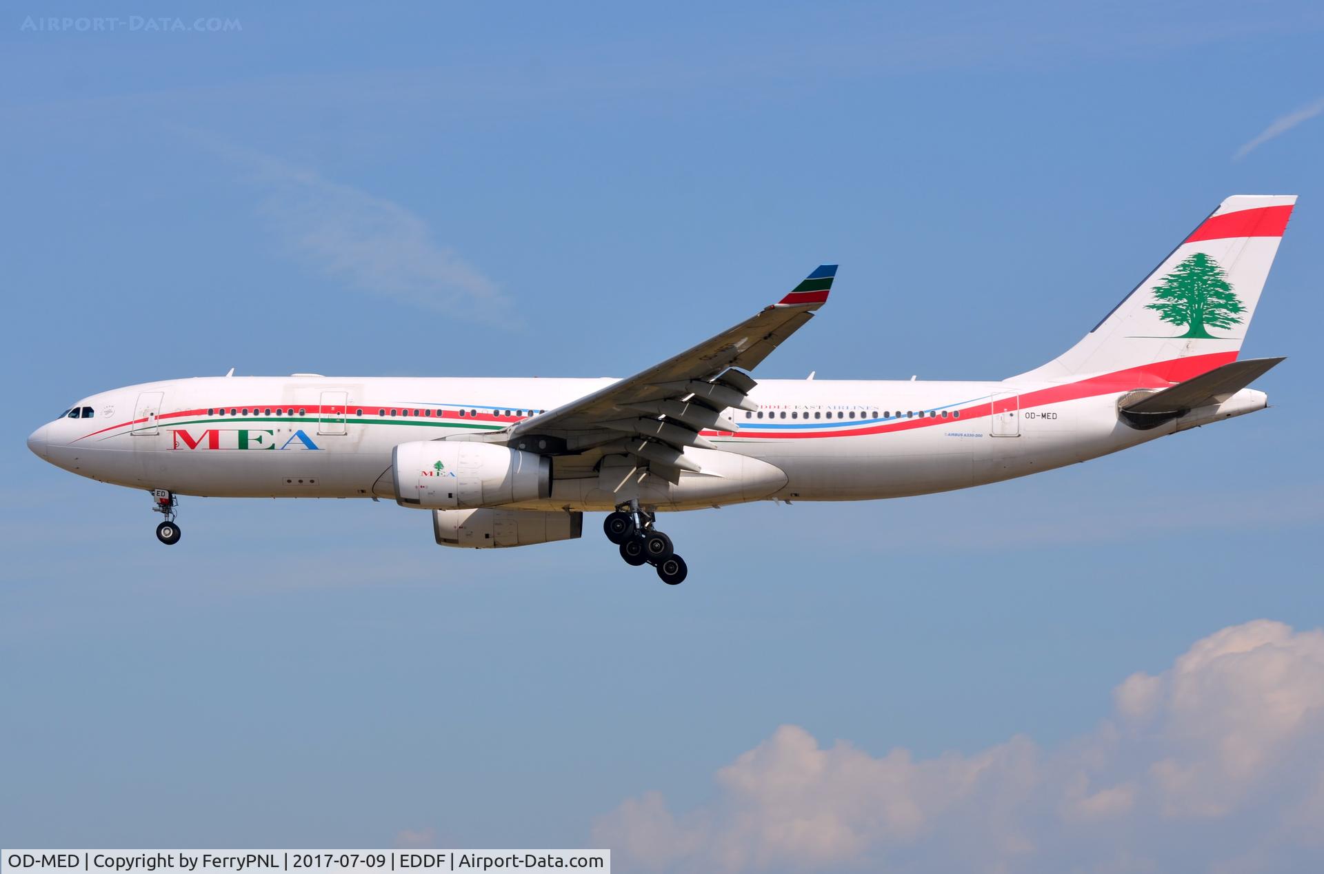 OD-MED, 2008 Airbus A330-243 C/N 926, Middle East A333 landing in FRA