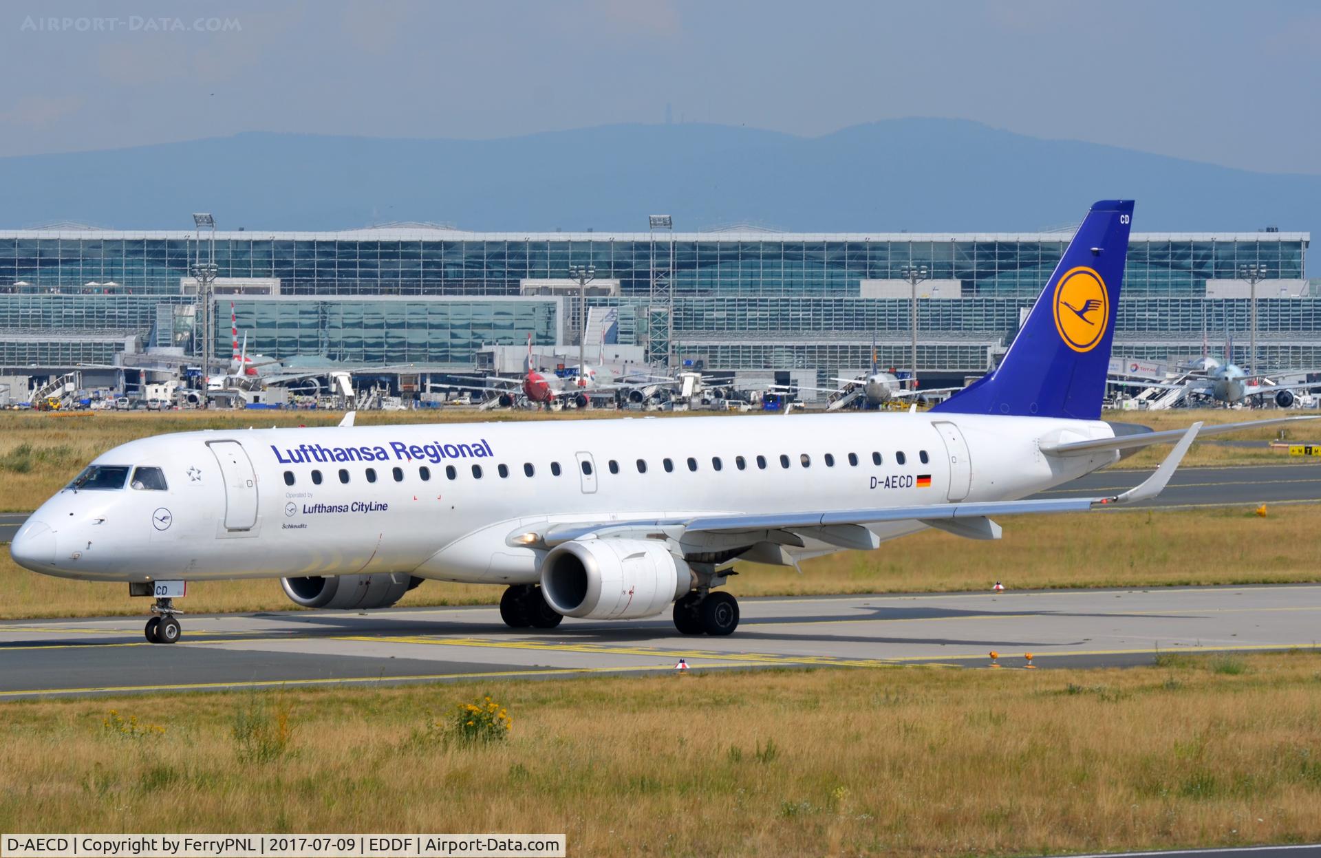 D-AECD, 2010 Embraer 190LR (ERJ-190-100LR) C/N 19000337, Lufthansa Cityline ERJ190