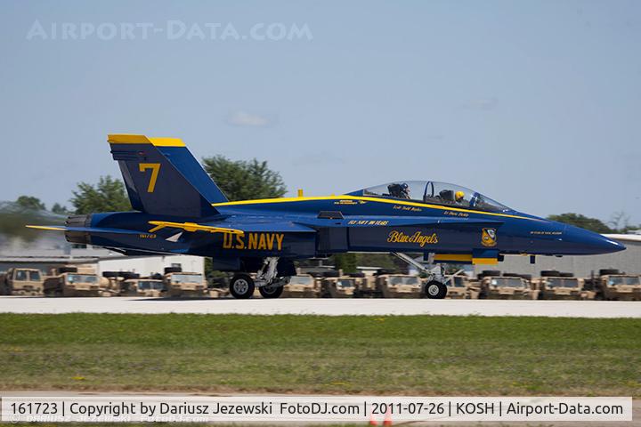 161723, McDonnell Douglas F/A-18B Hornet C/N 0073/B022, FA-18B Hornet 161723 CN 0073 from Blue Angels Demo Team NAS Pensacola, FL