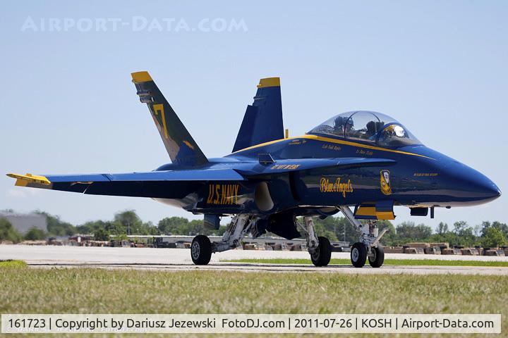 161723, McDonnell Douglas F/A-18B Hornet C/N 0073/B022, FA-18B Hornet 161723 CN 0073 from Blue Angels Demo Team NAS Pensacola, FL