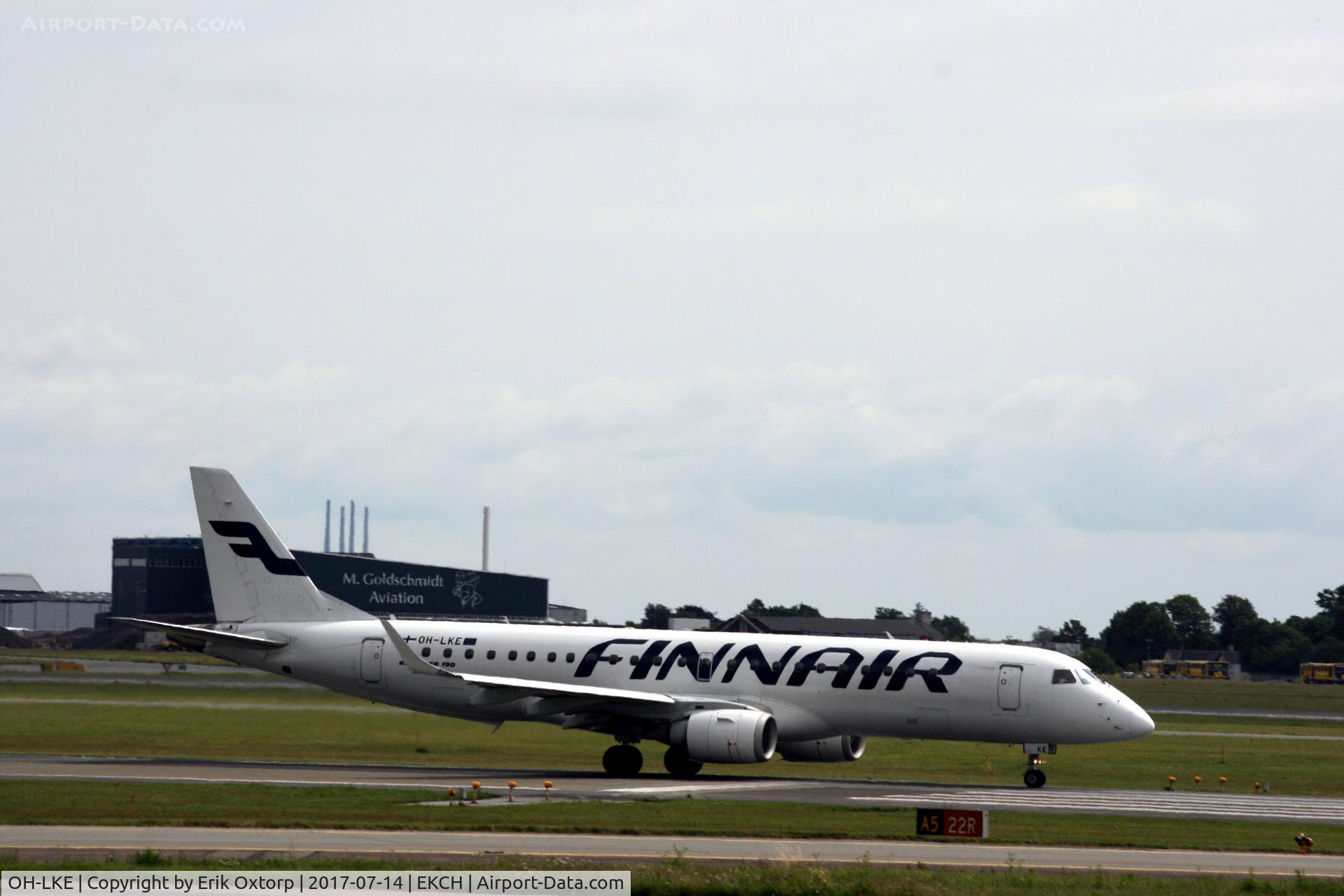 OH-LKE, 2007 Embraer 190LR (ERJ-190-100LR) C/N 19000059, OH-LKE taking off rw 22R