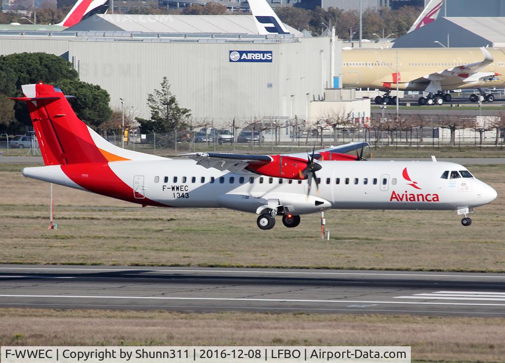 F-WWEC, 2016 ATR 72-600 (72-212A) C/N 1343, C/n 1343 - To be LV-GUG