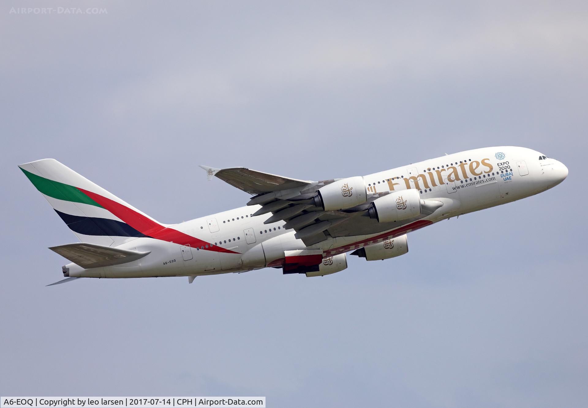 A6-EOQ, 2015 Airbus A380-861 C/N 201, Copenhagen 14.7.2017
