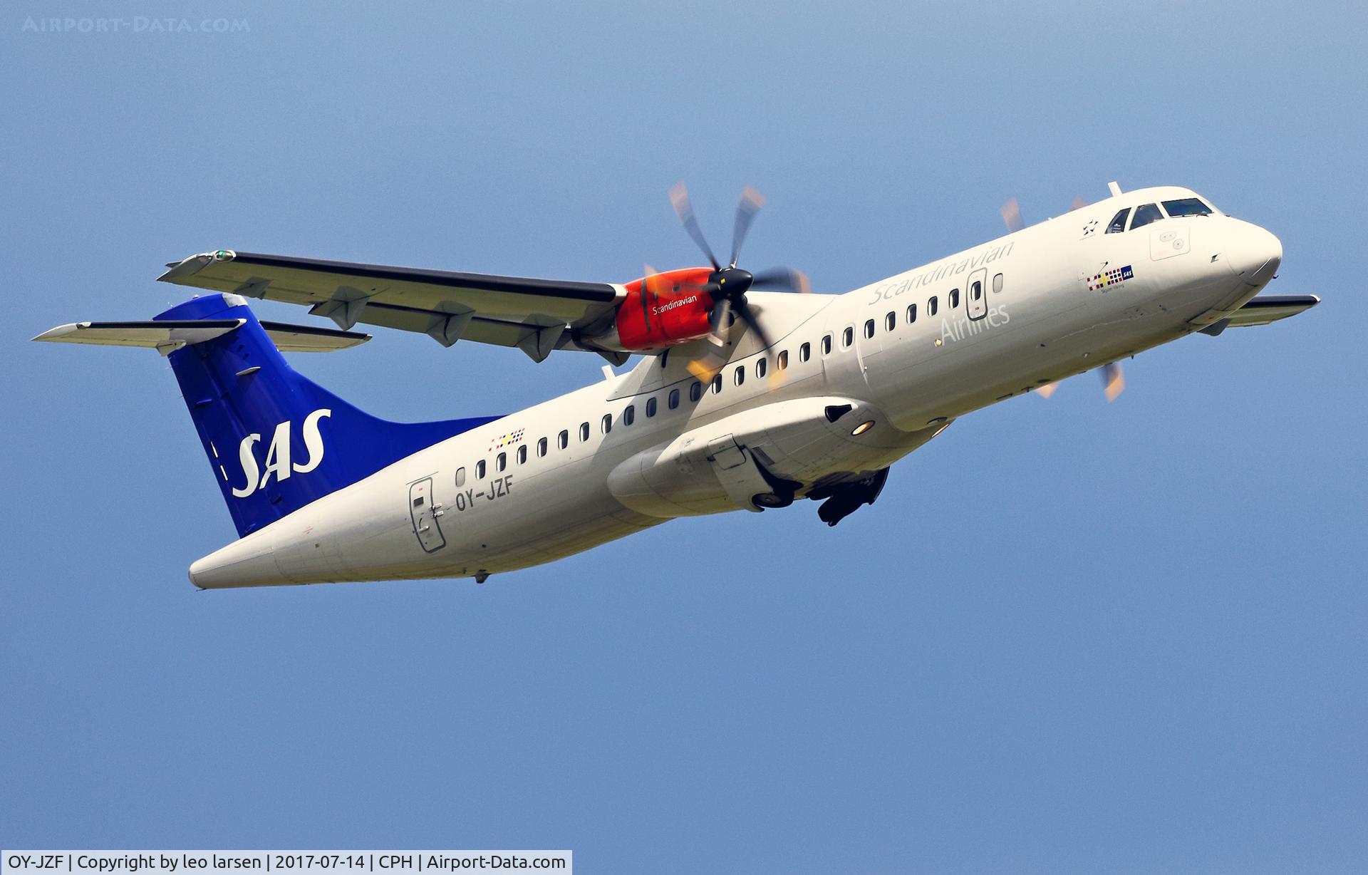 OY-JZF, 2014 ATR 72-212A C/N 1165, Copenhagen 14.7.2017 T/O R-22R