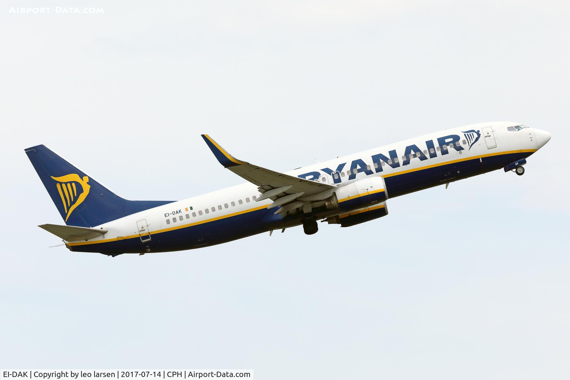 EI-DAK, 2003 Boeing 737-8AS C/N 33717, Copenhagen 14.7.2017