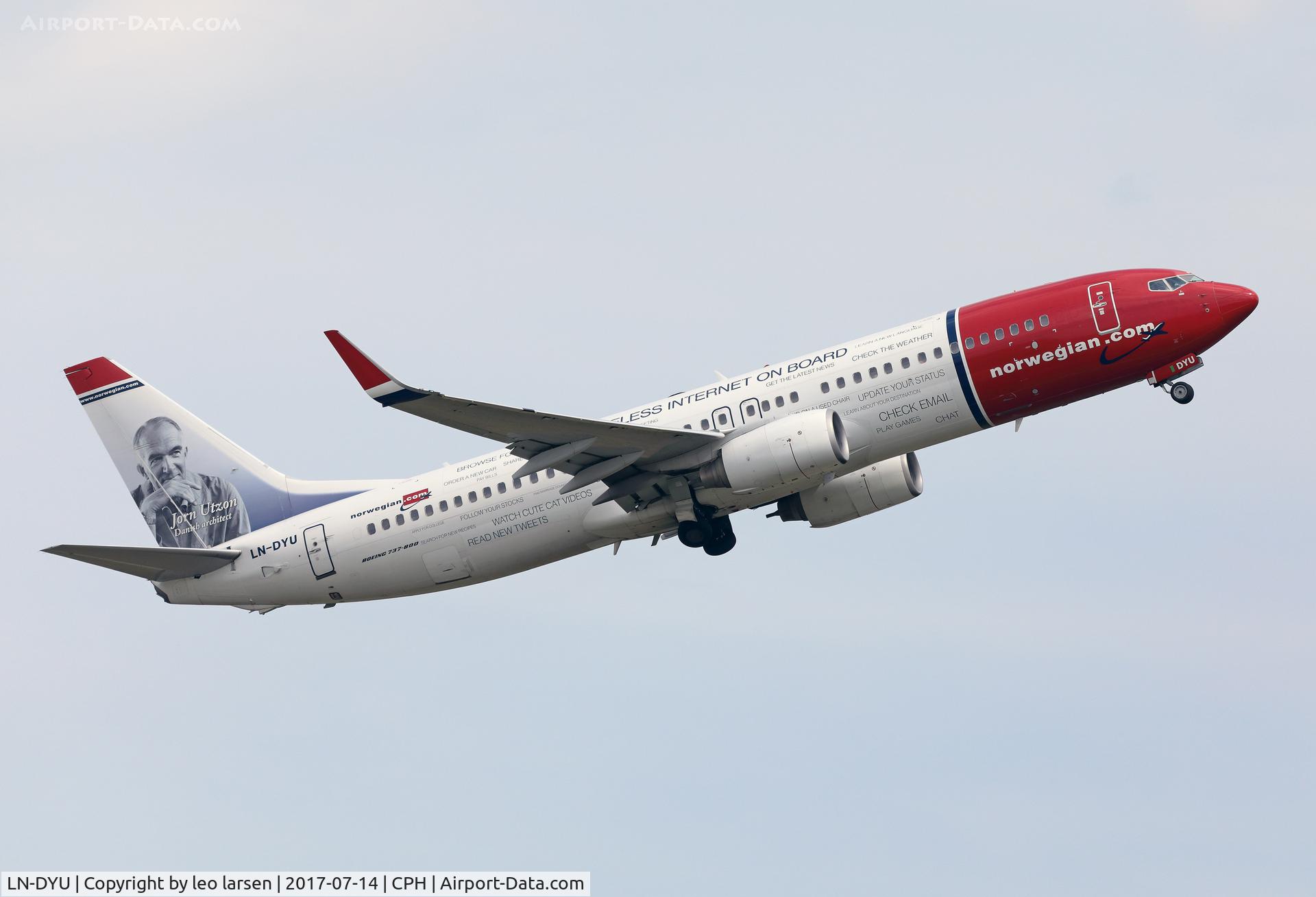 LN-DYU, 2011 Boeing 737-8JP C/N 39008, Copenhagen 14.7.2017