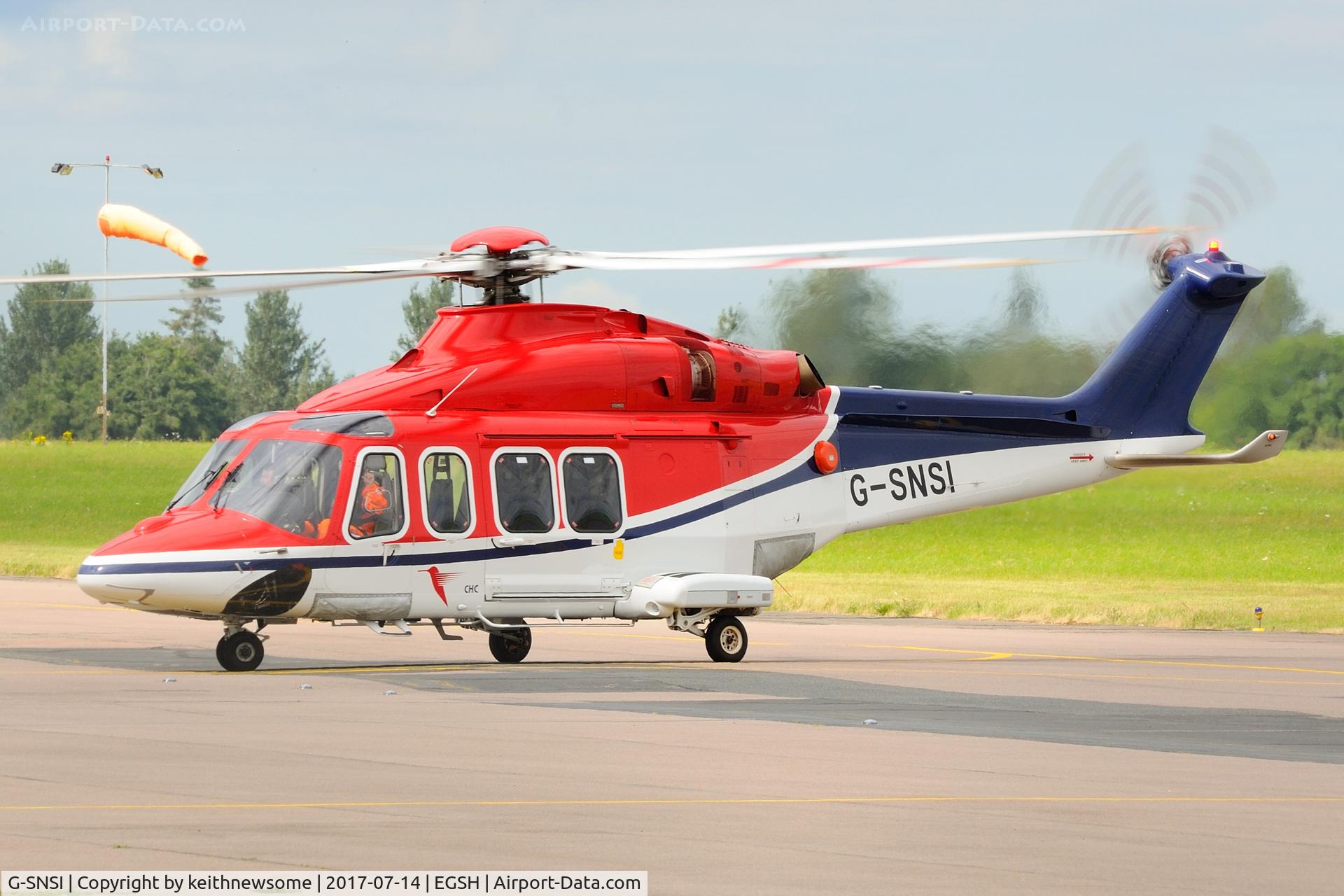 G-SNSI, 2013 AgustaWestland AW-139 C/N 31479, Arriving from Humberside.