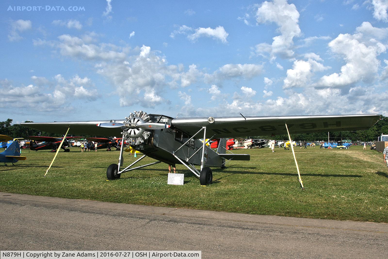 N879H, 1929 Hamilton Metalplane H47 C/N 65, At the 2016 EAA AirVenture - Oshkosh, Wisconsin