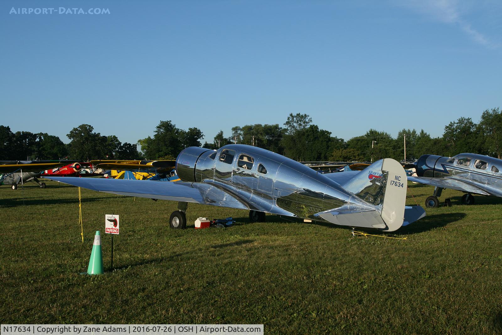 N17634, 1939 Spartan 7W Executive C/N 17, At the 2016 EAA AirVenture - Oshkosh, Wisconsin