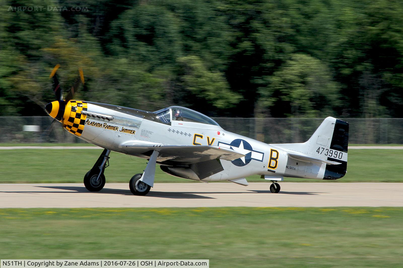 N51TH, 1944 North American P-51D Mustang C/N 122-40530, At the 2016 EAA AirVenture - Oshkosh, Wisconsin