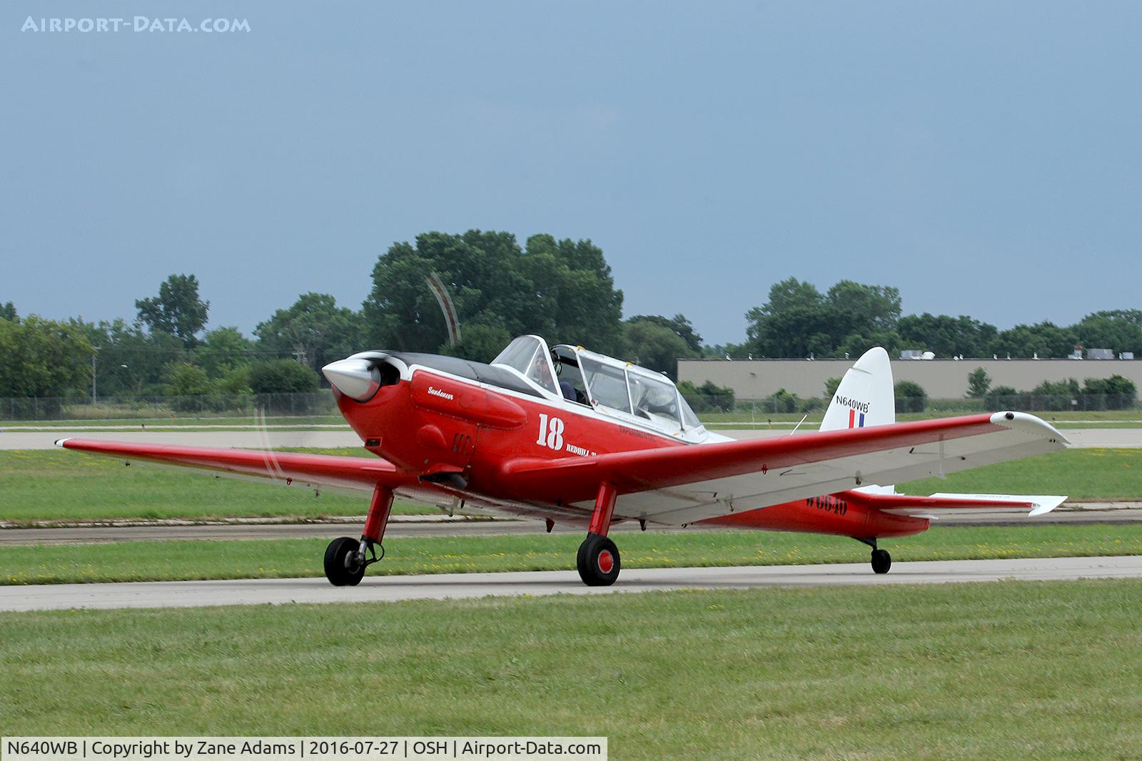 N640WB, 1950 De Havilland DHC-1 Chipmunk T.10 C/N C1/0075, At the 2016 EAA AirVenture - Oshkosh, Wisconsin